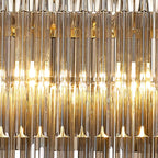 NL84569 Vienna 7 Light Rectangle Pendant Polished Nickel Smoked