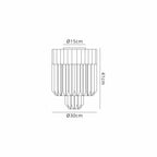 NL89329 Vienna 3 Light Ceiling Light Brass Smoked