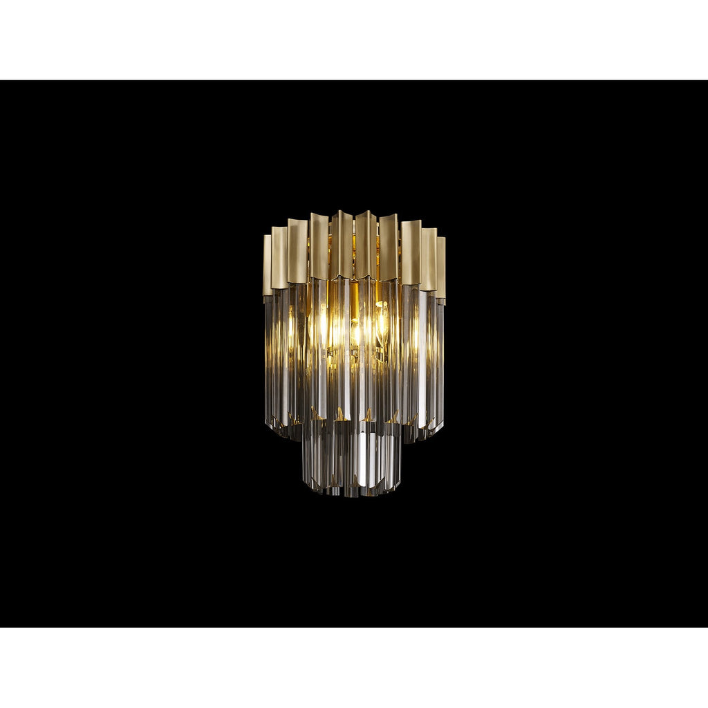 NL89329 Vienna 3 Light Ceiling Light Brass Smoked