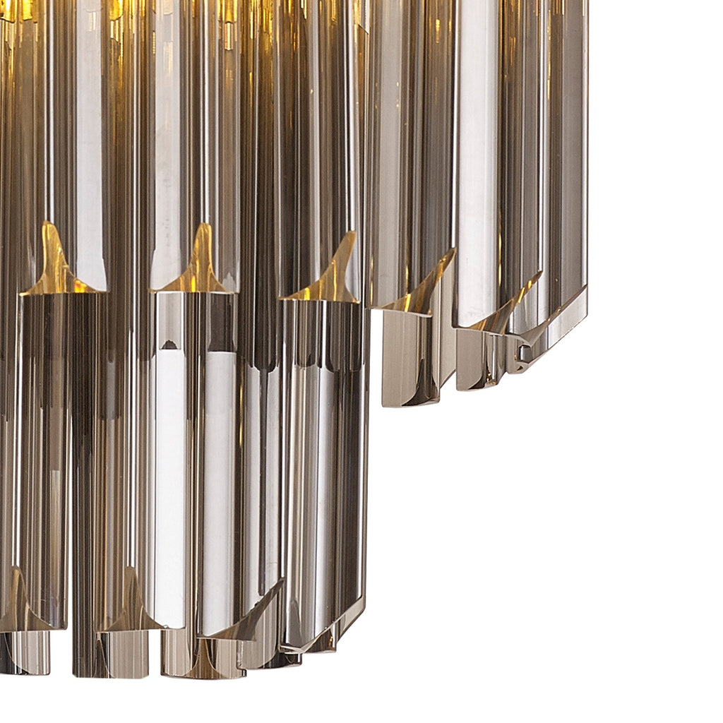 NL89329 Vienna 3 Light Ceiling Light Brass Smoked