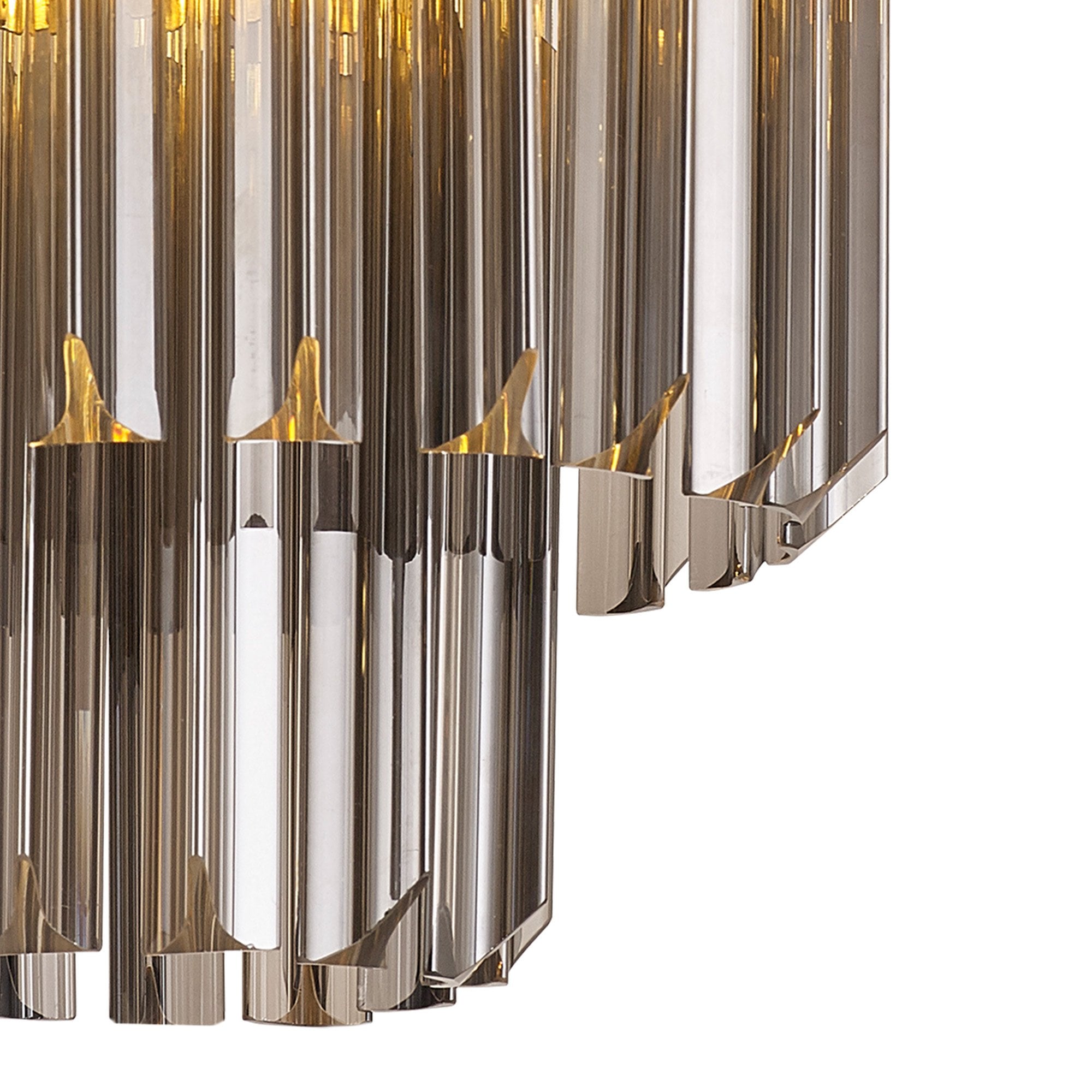 NL89329 Vienna 3 Light Ceiling Light Brass Smoked