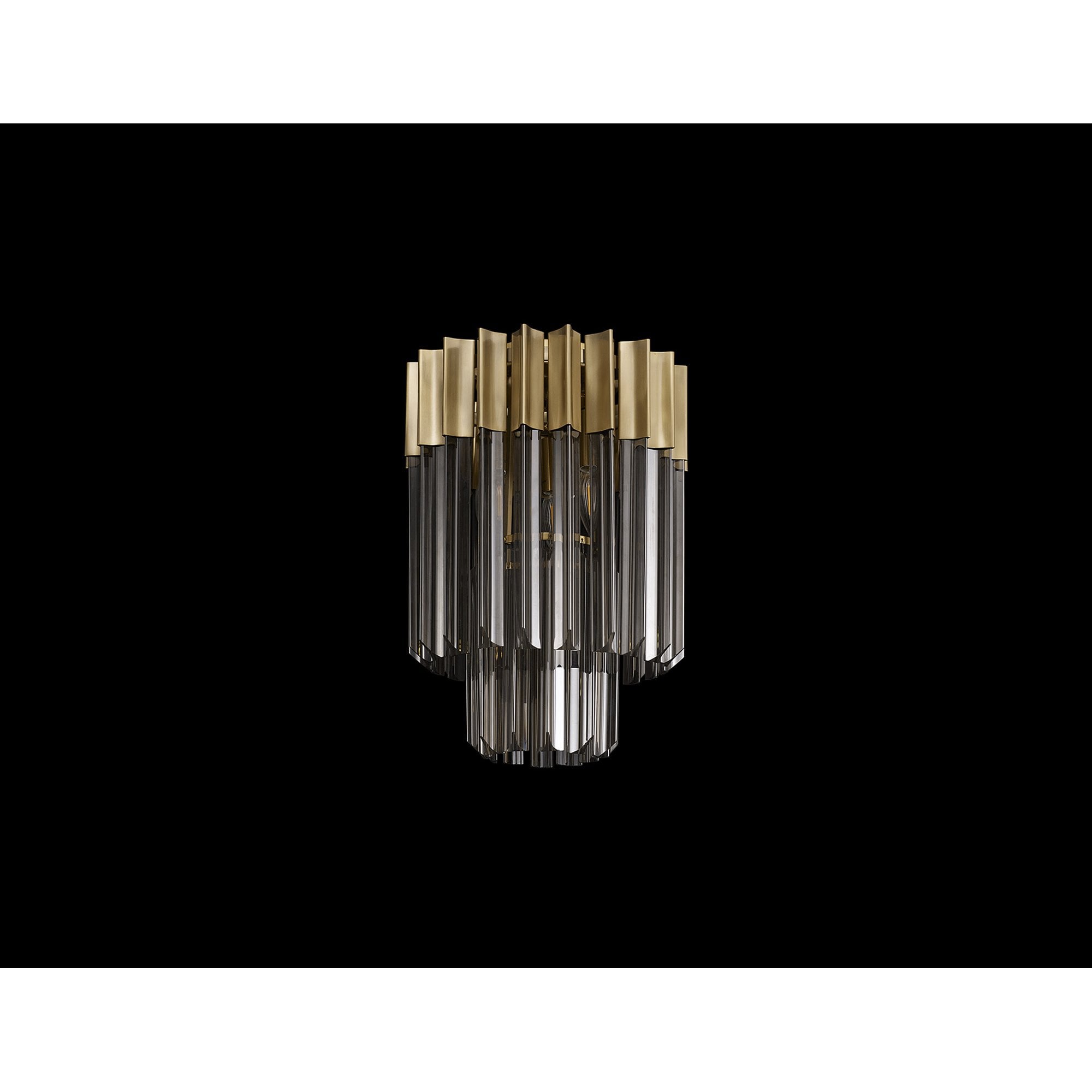 NL89329 Vienna 3 Light Ceiling Light Brass Smoked