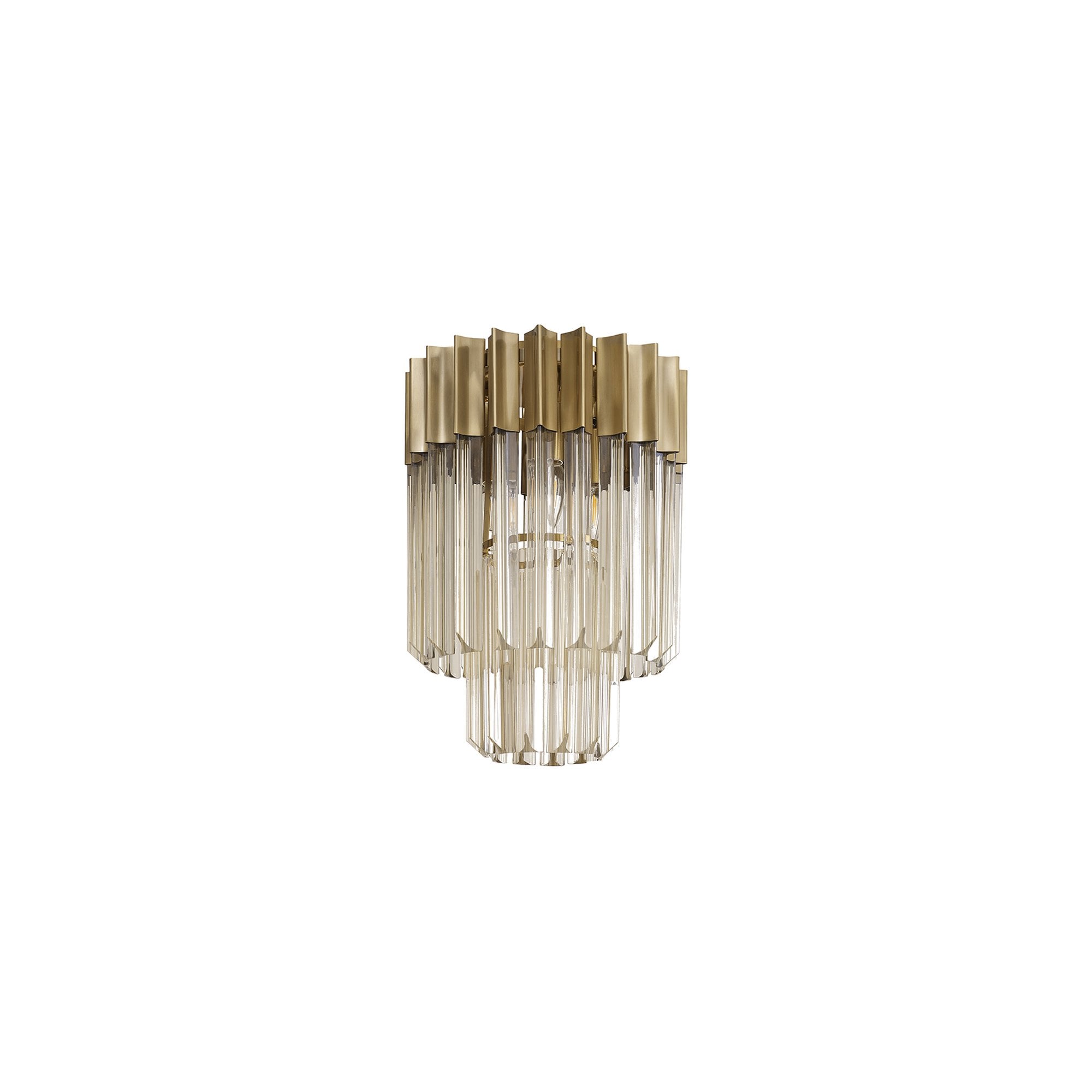 NL89339 Vienna 3 Light Ceiling Light Brass Cognac
