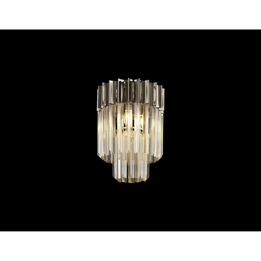 NL89349 Vienna 3 Light Ceiling Light Polished Nickel Cognac