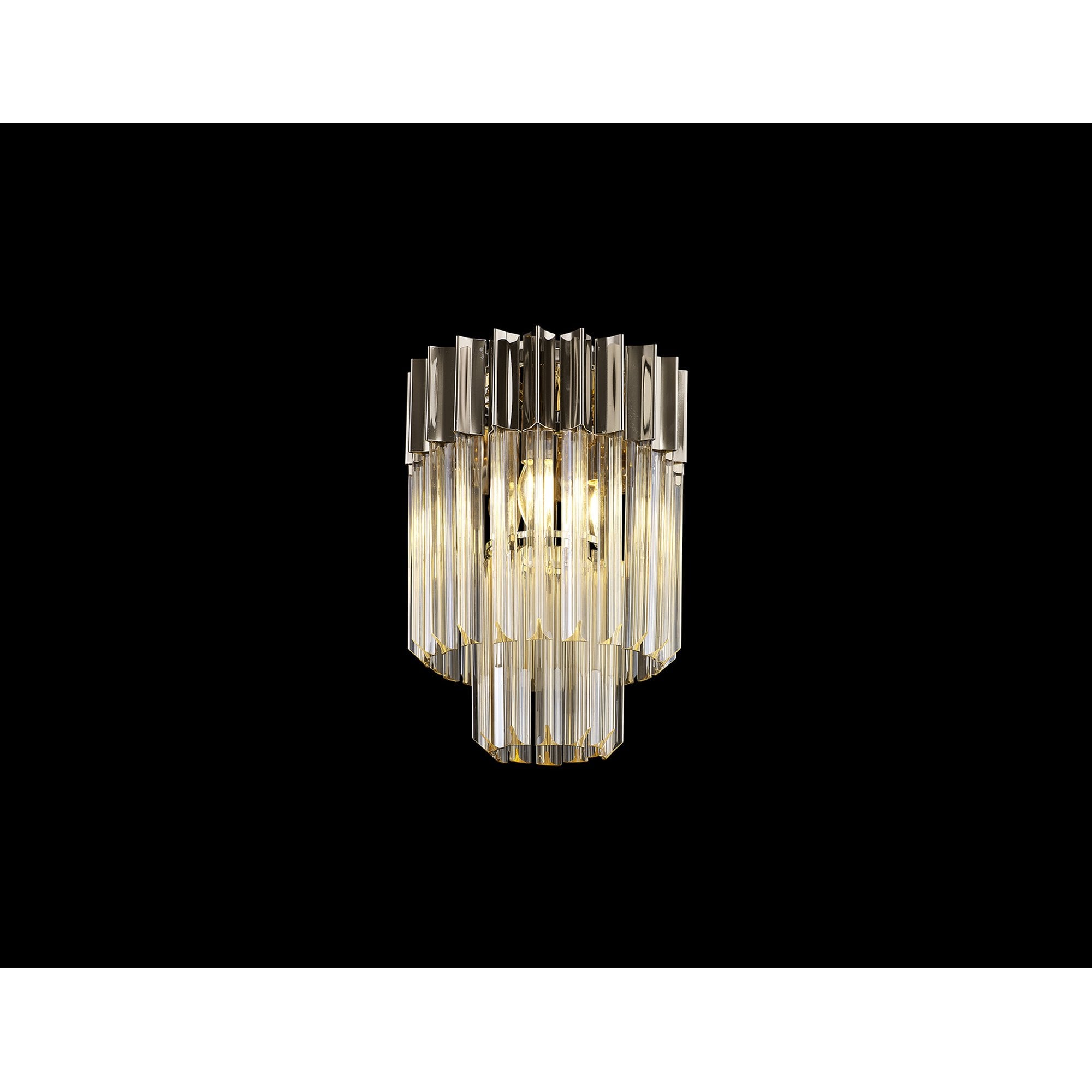 NL89349 Vienna 3 Light Ceiling Light Polished Nickel Cognac
