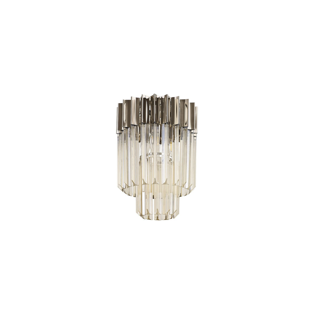 NL89349 Vienna 3 Light Ceiling Light Polished Nickel Cognac