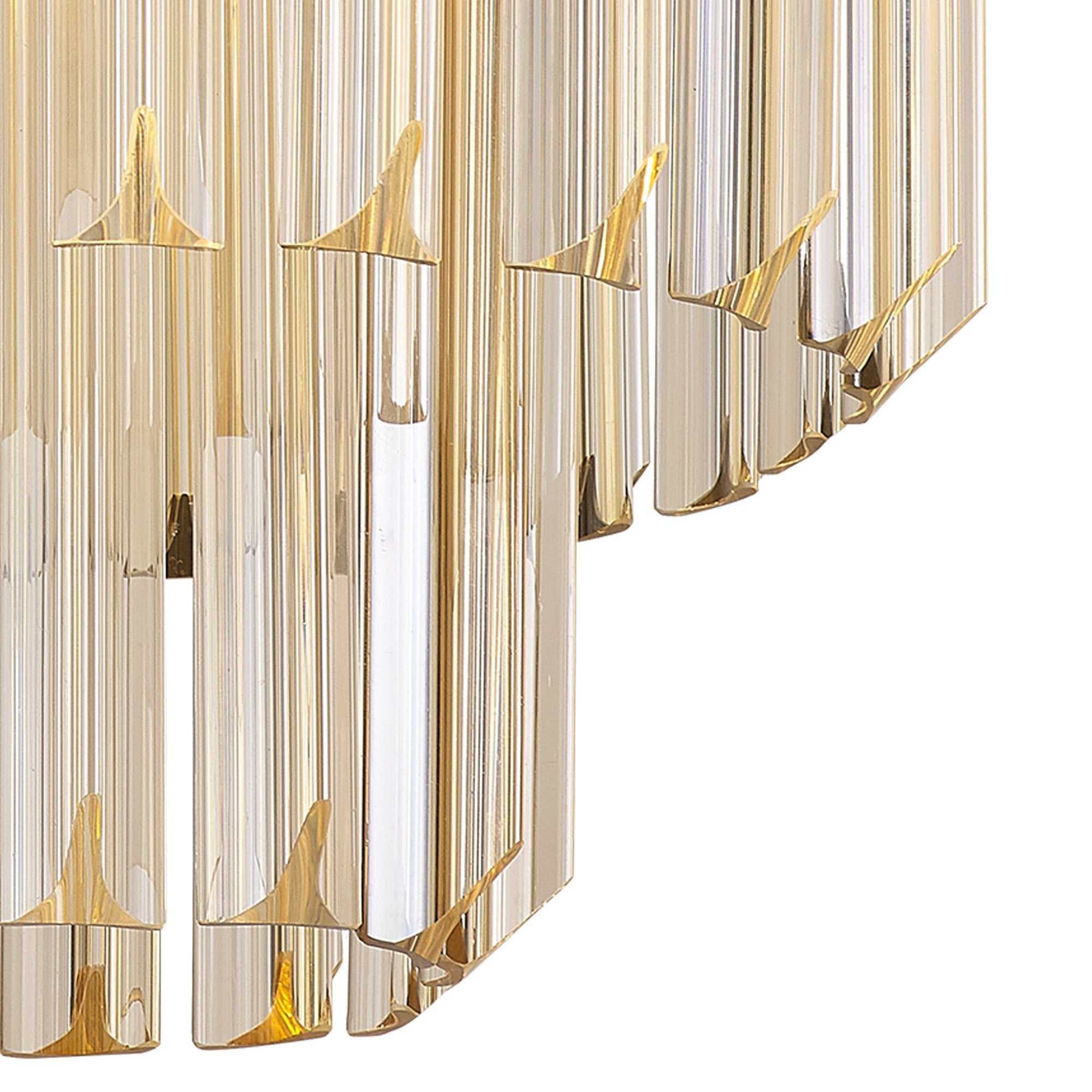 NL89349 Vienna 3 Light Ceiling Light Polished Nickel Cognac