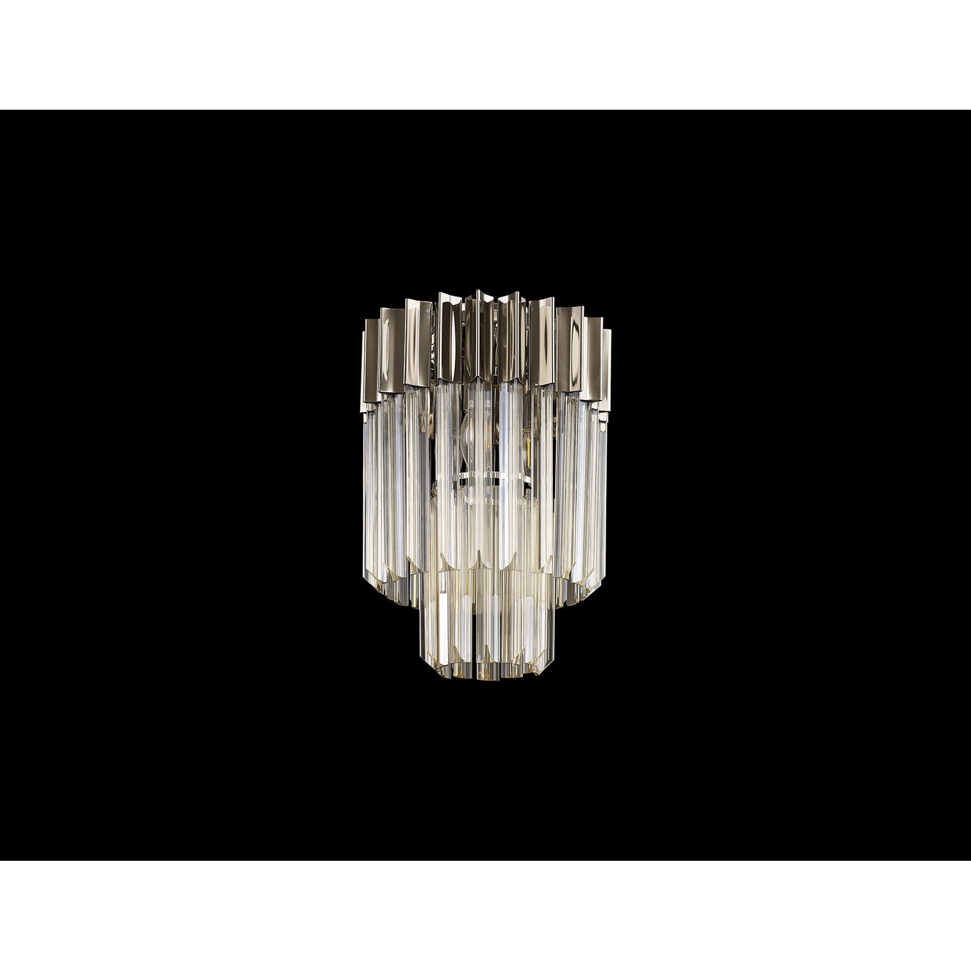 NL89349 Vienna 3 Light Ceiling Light Polished Nickel Cognac