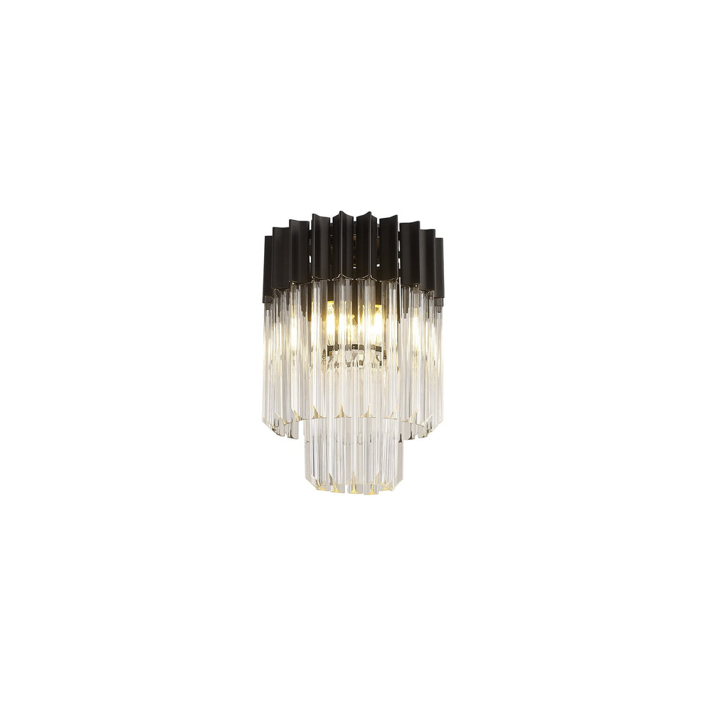 NL89359 Vienna 3 Light Ceiling Light Matt Black Clear