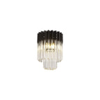 NL89359 Vienna 3 Light Ceiling Light Matt Black Clear