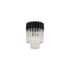 NL89359 Vienna 3 Light Ceiling Light Matt Black Clear