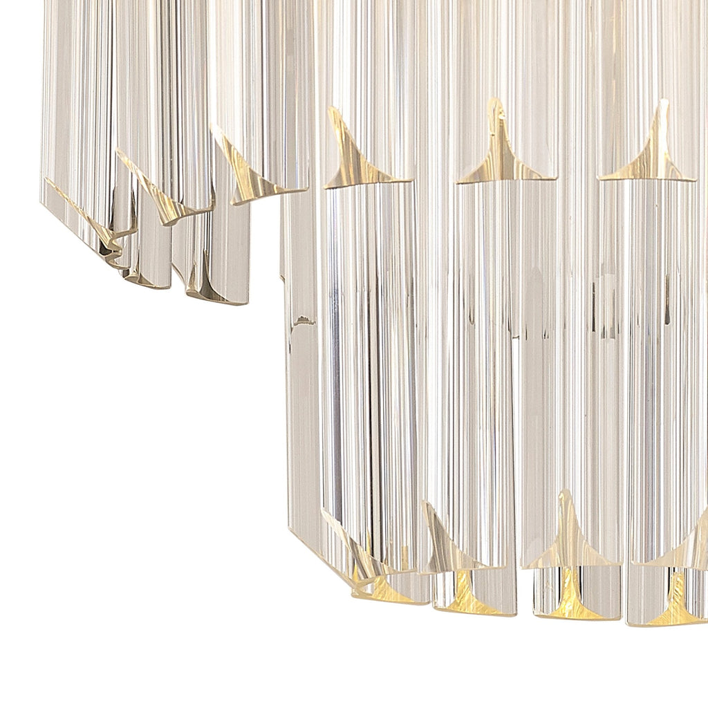 NL89359 Vienna 3 Light Ceiling Light Matt Black Clear