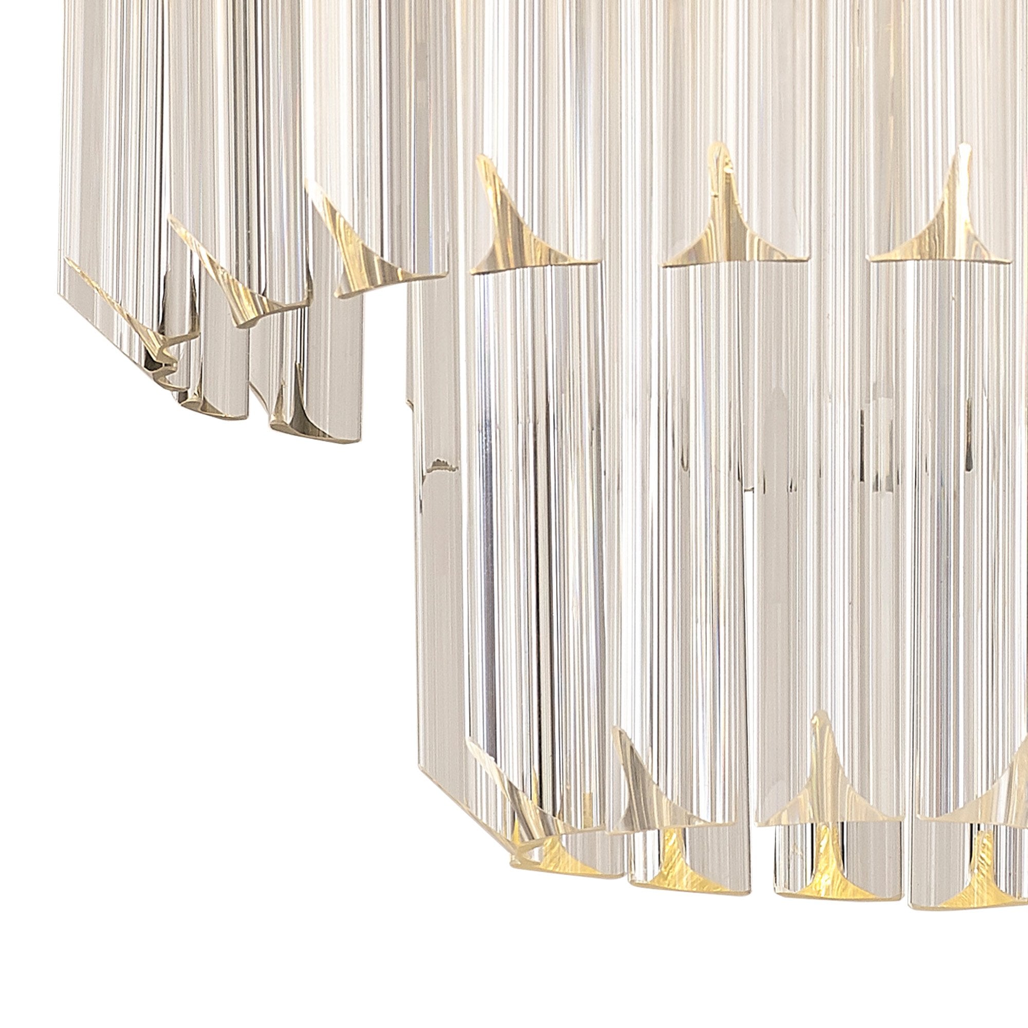 NL89359 Vienna 3 Light Ceiling Light Matt Black Clear