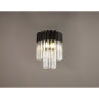 NL89359 Vienna 3 Light Ceiling Light Matt Black Clear