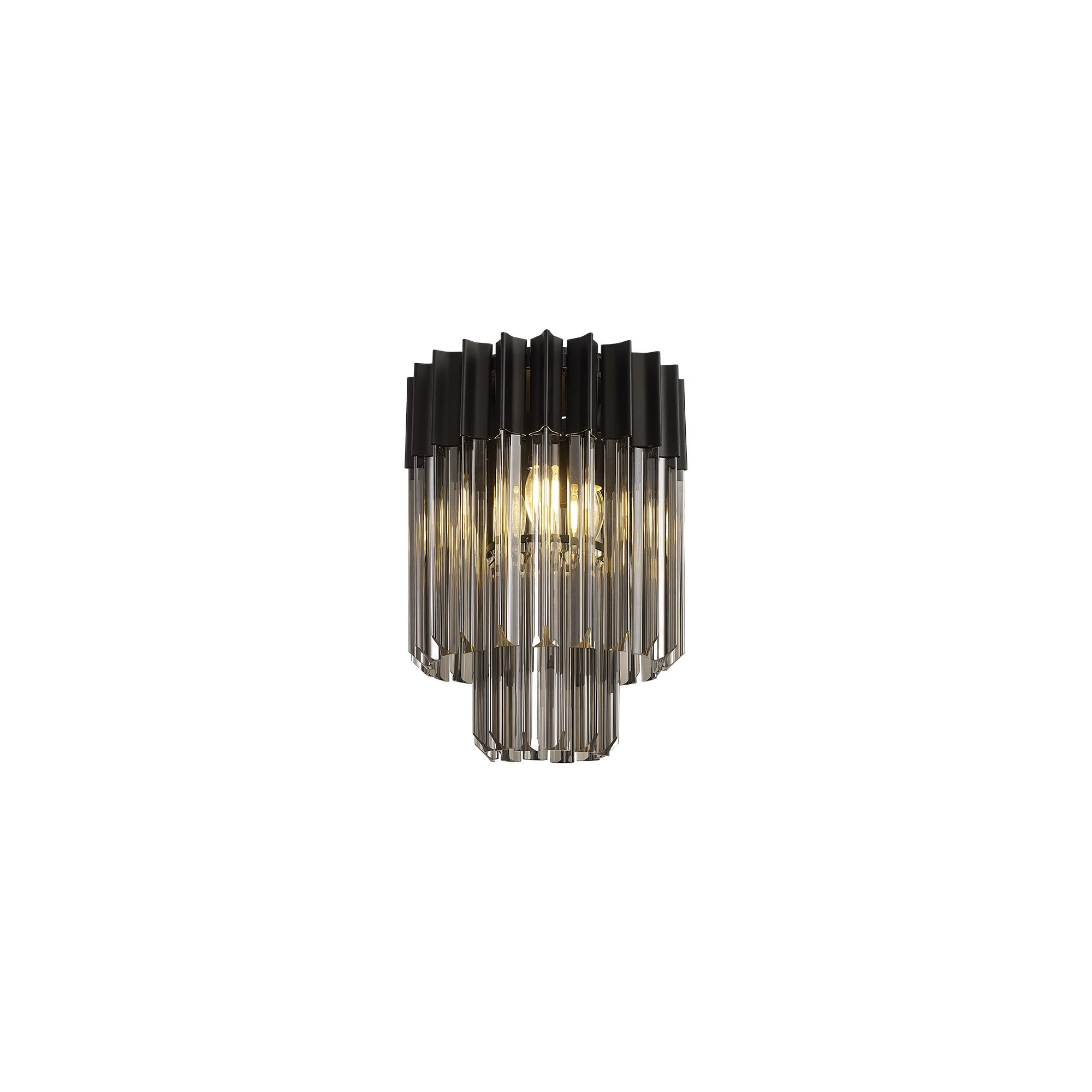 NL89369 Vienna 3 Light Ceiling Light Matt Black Smoked