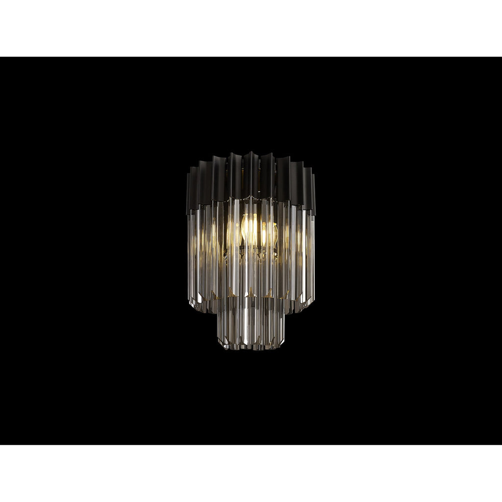 NL89369 Vienna 3 Light Ceiling Light Matt Black Smoked
