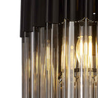 NL89369 Vienna 3 Light Ceiling Light Matt Black Smoked