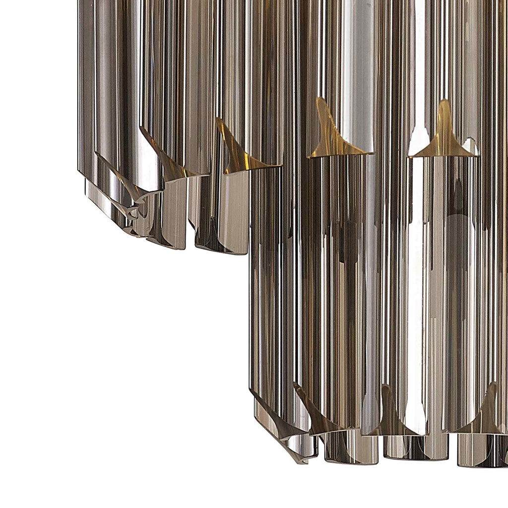 NL89369 Vienna 3 Light Ceiling Light Matt Black Smoked