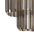 NL89369 Vienna 3 Light Ceiling Light Matt Black Smoked