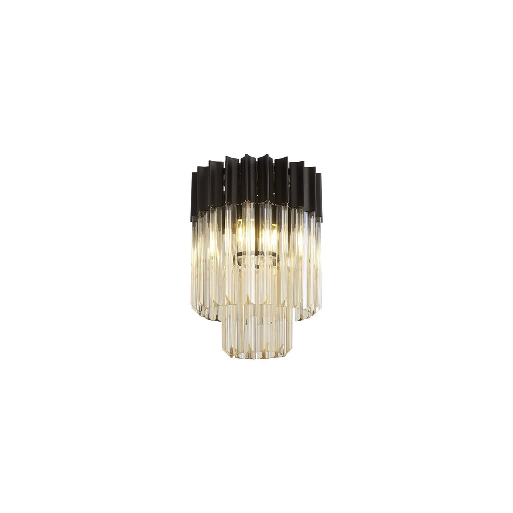 NL89379 Vienna 3 Light Ceiling Light Matt Black Cognac