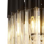 NL89379 Vienna 3 Light Ceiling Light Matt Black Cognac