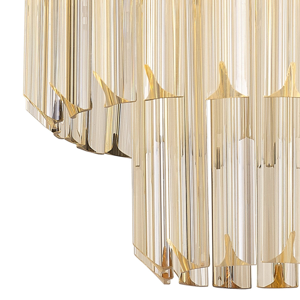 NL89379 Vienna 3 Light Ceiling Light Matt Black Cognac
