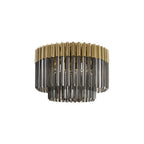 NL89389 Vienna 7 Light Ceiling Light Brass Smoked