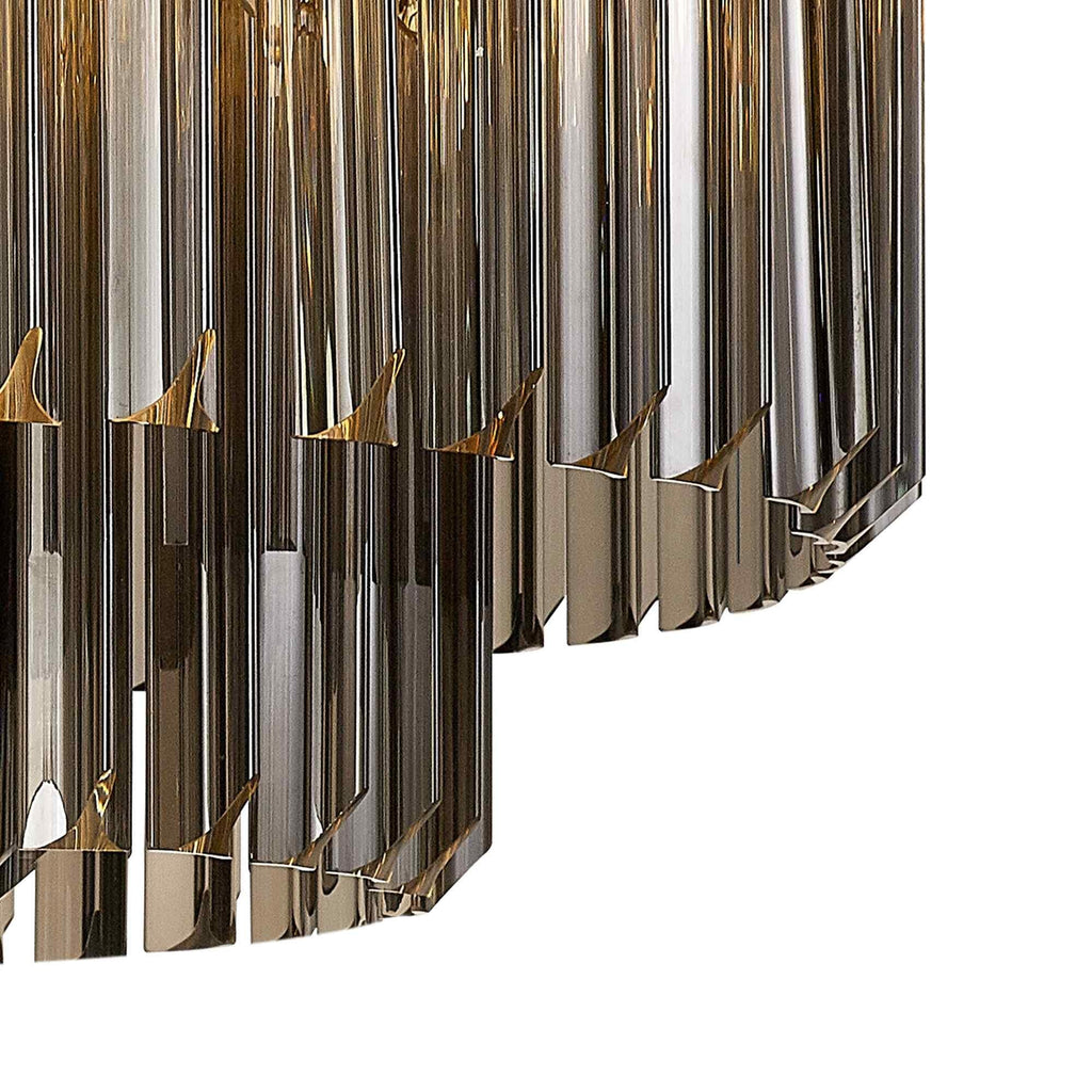 NL89389 Vienna 7 Light Ceiling Light Brass Smoked