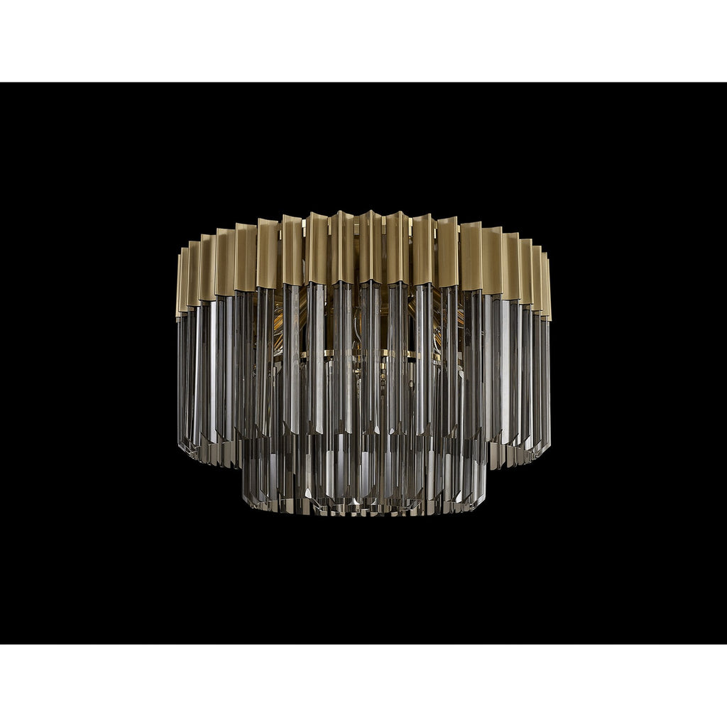 NL89389 Vienna 7 Light Ceiling Light Brass Smoked