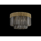 NL89389 Vienna 7 Light Ceiling Light Brass Smoked