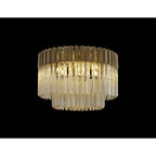 NL89399 Vienna 7 Light Ceiling Light Brass Cognac