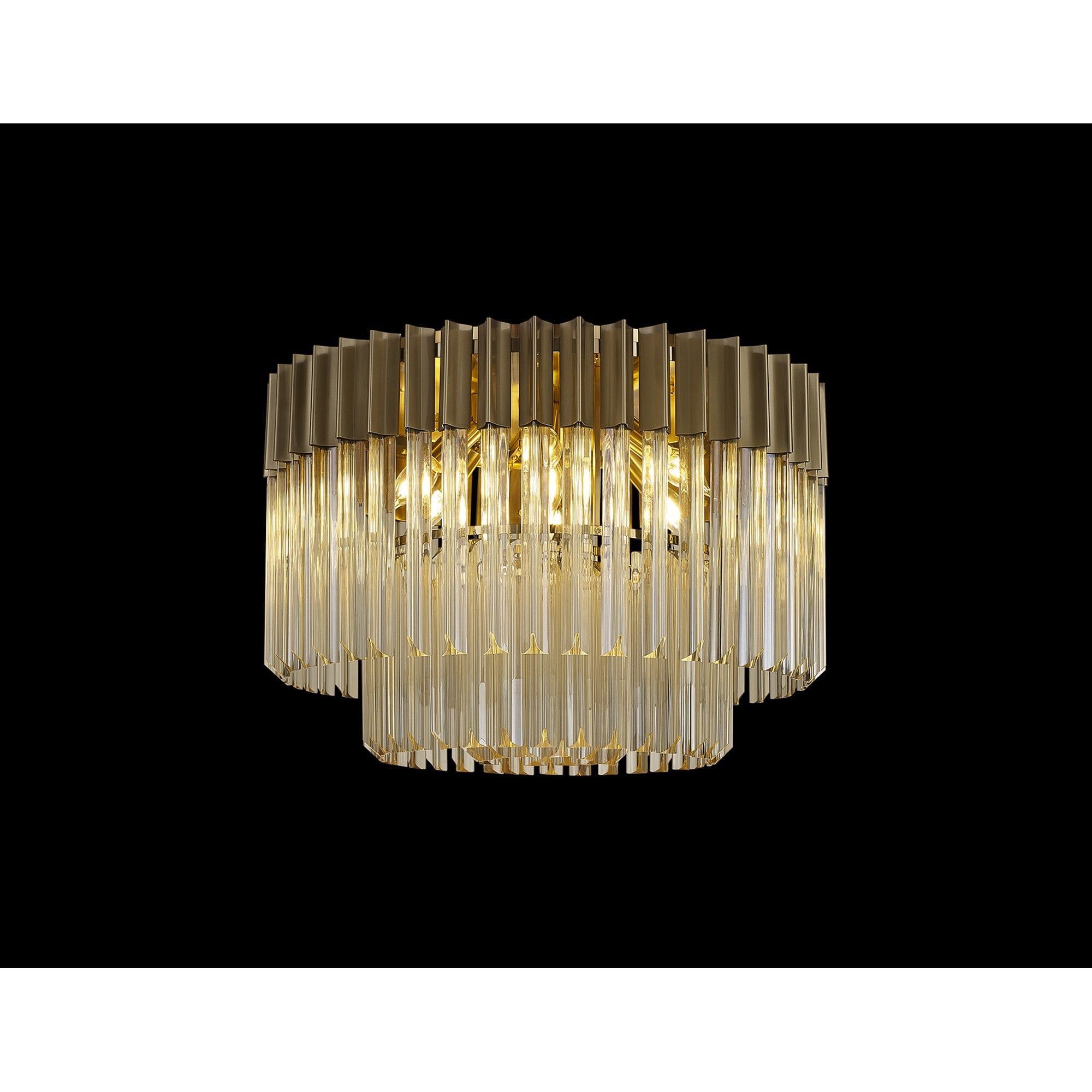 NL89399 Vienna 7 Light Ceiling Light Brass Cognac
