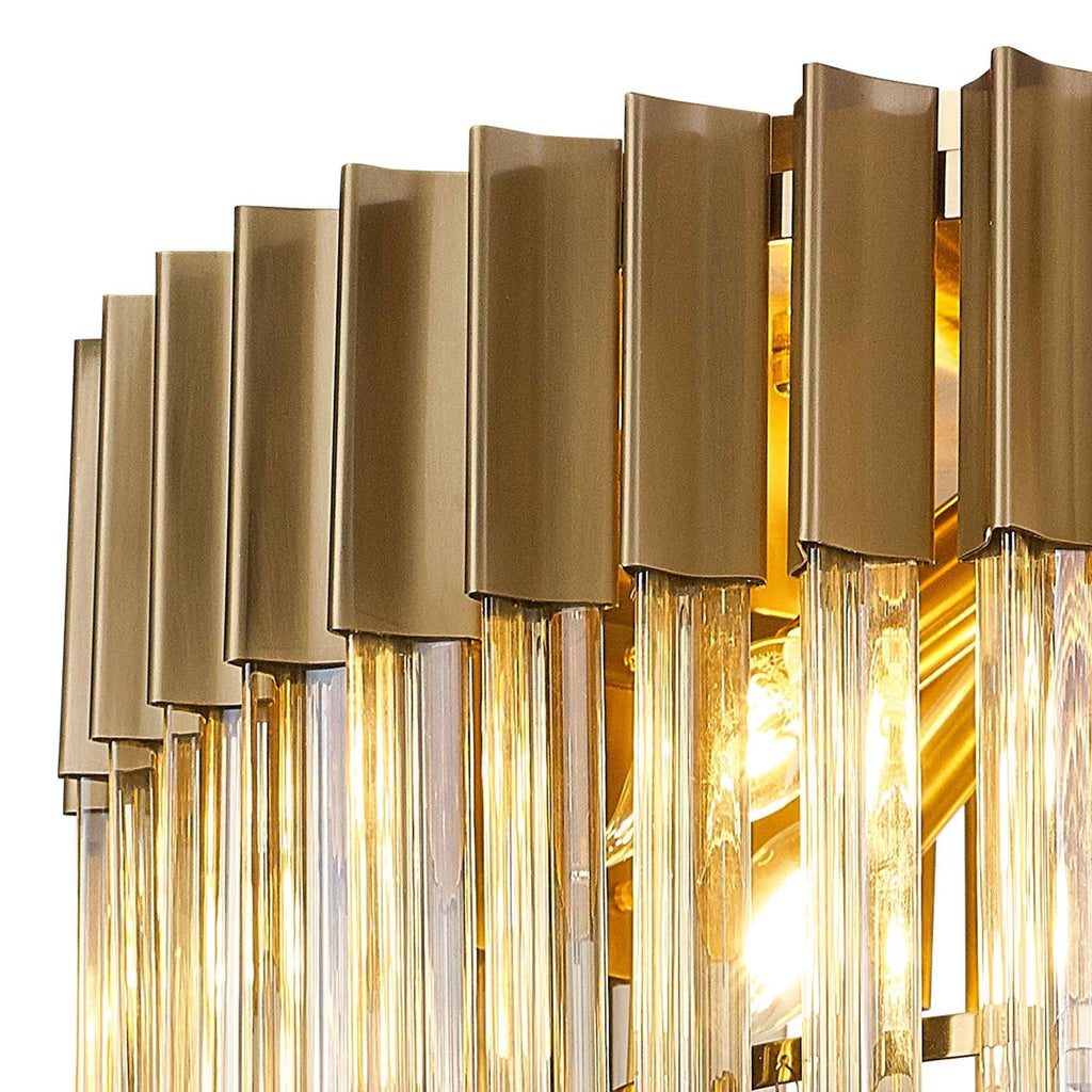 NL89399 Vienna 7 Light Ceiling Light Brass Cognac