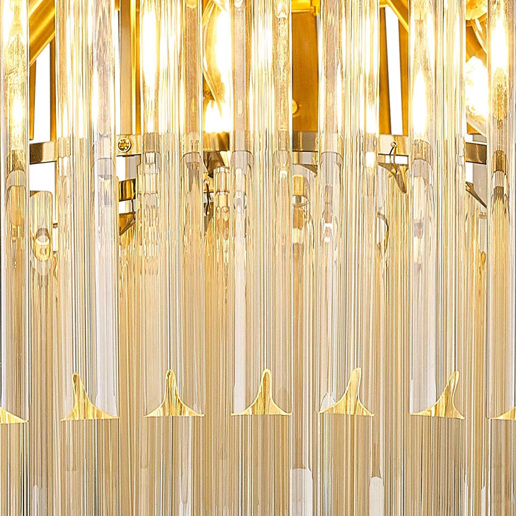 NL89399 Vienna 7 Light Ceiling Light Brass Cognac
