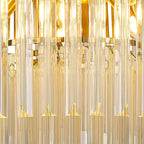 NL89399 Vienna 7 Light Ceiling Light Brass Cognac