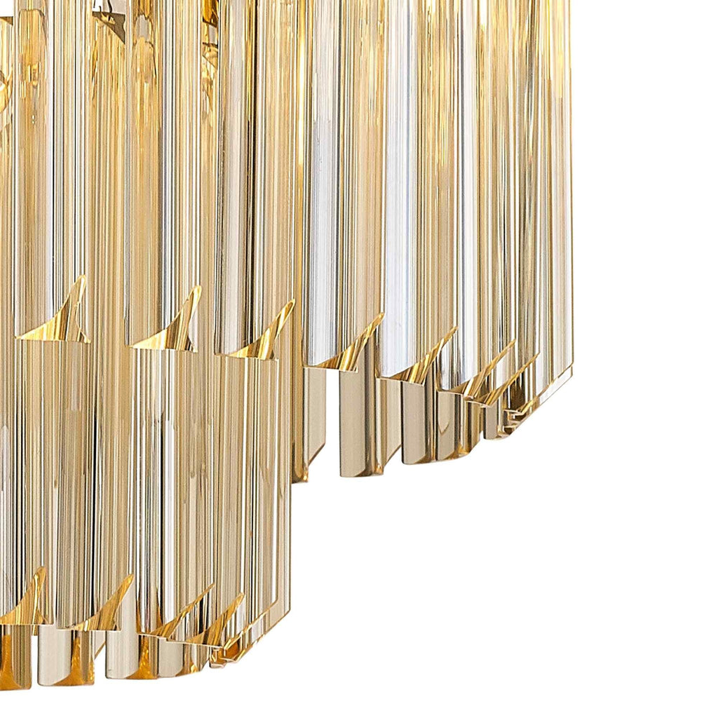 NL89399 Vienna 7 Light Ceiling Light Brass Cognac