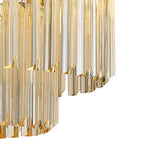 NL89399 Vienna 7 Light Ceiling Light Brass Cognac