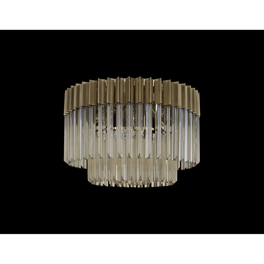 NL89399 Vienna 7 Light Ceiling Light Brass Cognac