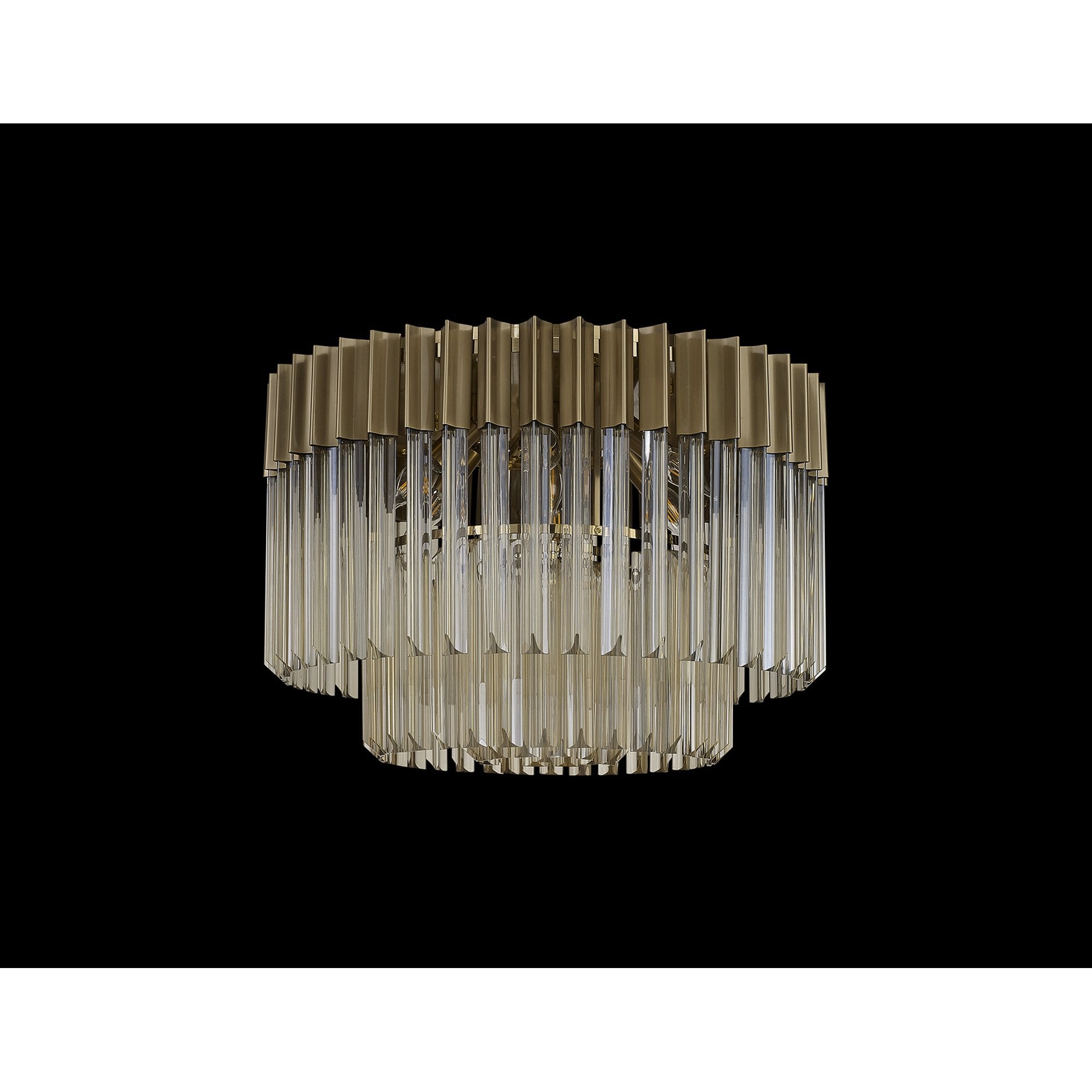 NL89399 Vienna 7 Light Ceiling Light Brass Cognac