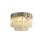 NL89409 Vienna 7 Light Ceiling Light Polished Nickel Cognac