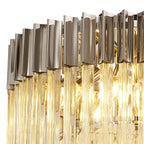 NL89409 Vienna 7 Light Ceiling Light Polished Nickel Cognac