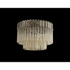 NL89409 Vienna 7 Light Ceiling Light Polished Nickel Cognac