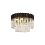 NL89419 Vienna 7 Light Ceiling Light Matt Black Clear