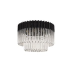 NL89419 Vienna 7 Light Ceiling Light Matt Black Clear