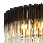 NL89419 Vienna 7 Light Ceiling Light Matt Black Clear