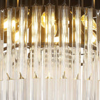 NL89419 Vienna 7 Light Ceiling Light Matt Black Clear