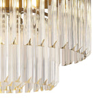 NL89419 Vienna 7 Light Ceiling Light Matt Black Clear