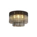 NL89429 Vienna 7 Light Ceiling Light Matt Black Smoked