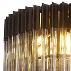 NL89429 Vienna 7 Light Ceiling Light Matt Black Smoked