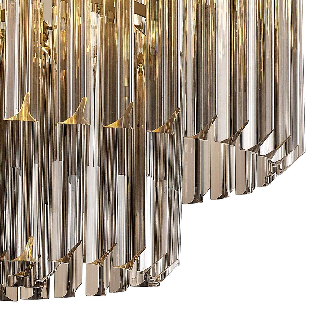 NL89429 Vienna 7 Light Ceiling Light Matt Black Smoked